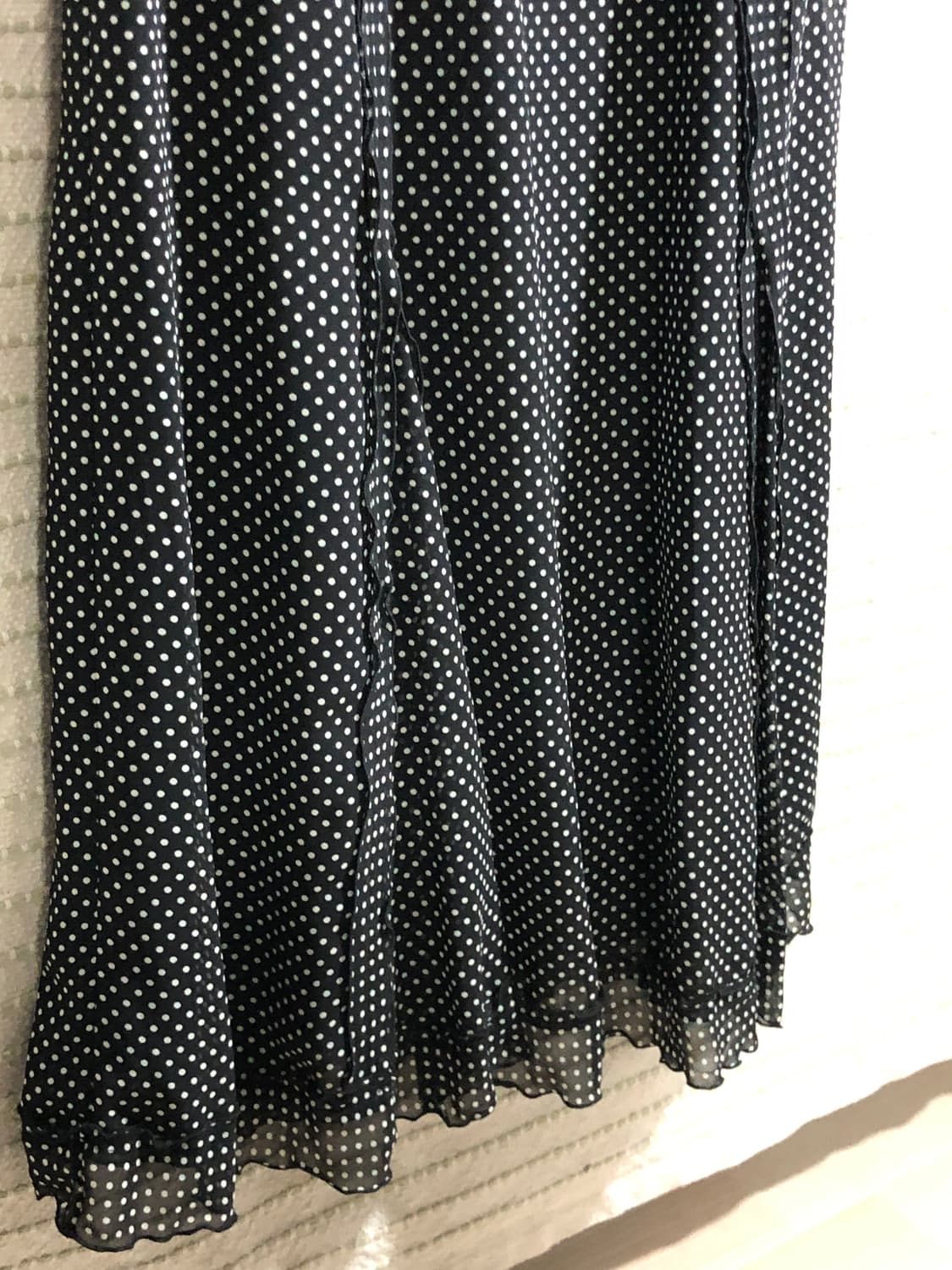 일본 빈티지 블랙 땡땡이 도트 패턴 모리걸 롱 원피스 상품이미지4