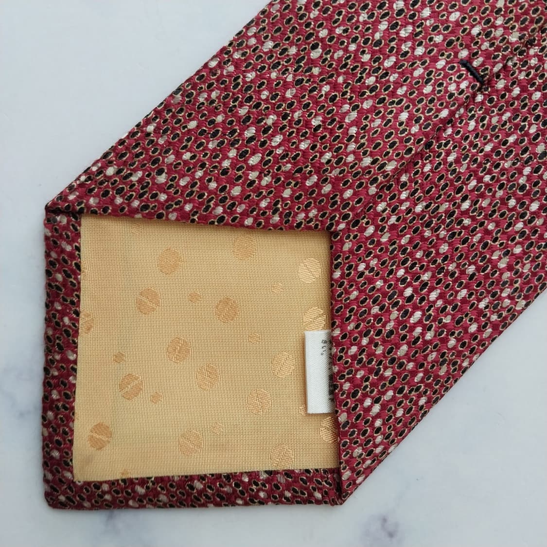 타케오 키쿠치 실크 레드 패턴 넥타이 9.7cm A+등급 K2536
 상품이미지8