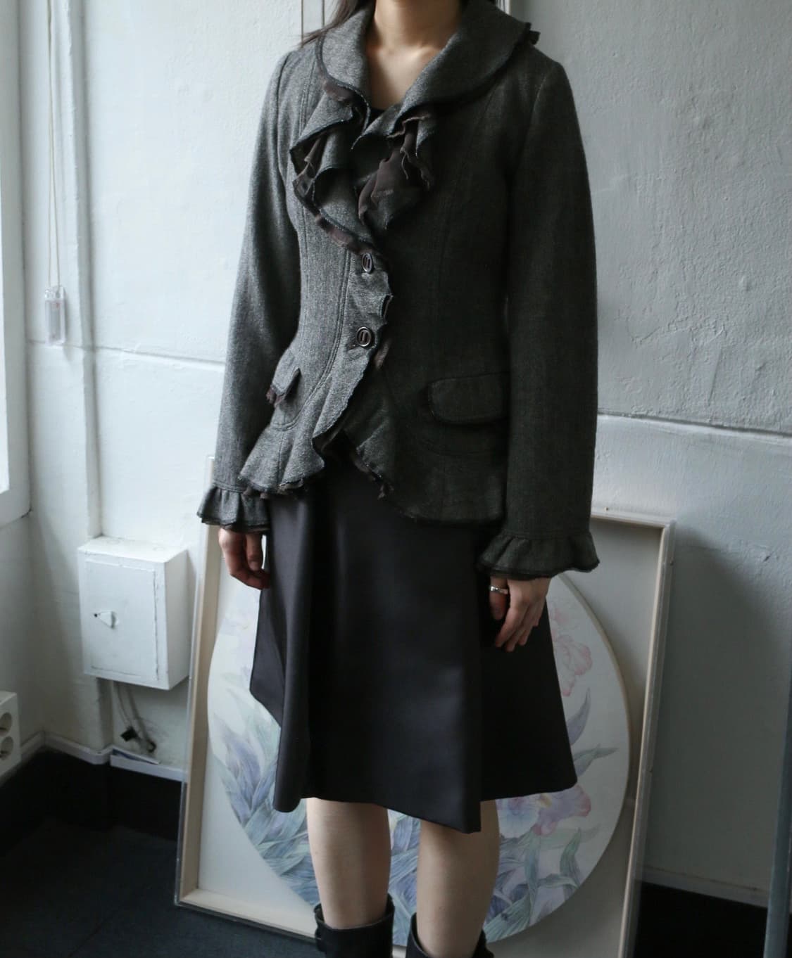 러플 울 블렌드 자켓 상품이미지1