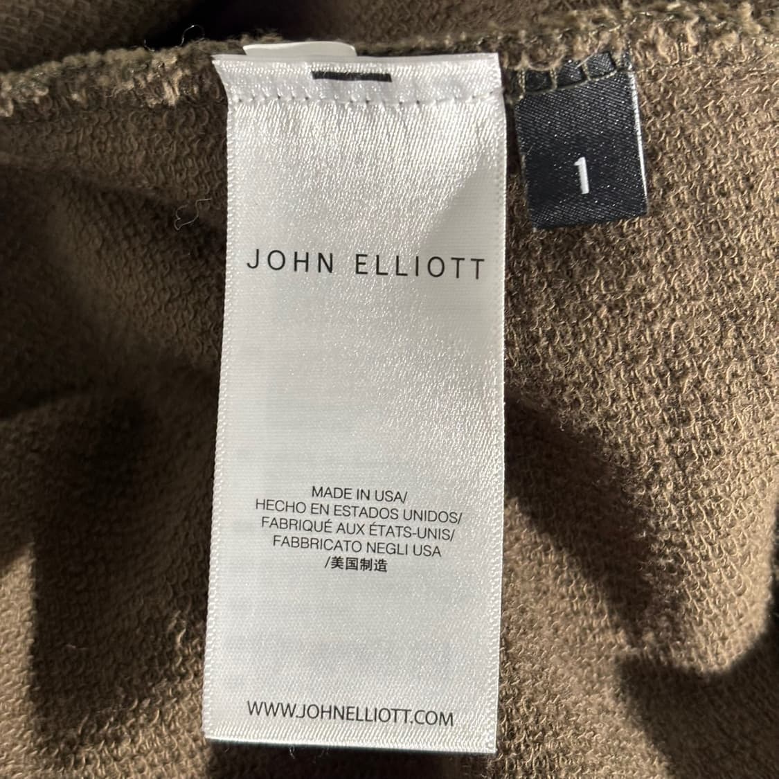 1) 존 엘리엇 john elliott 후드 집업 브라운 상품이미지4