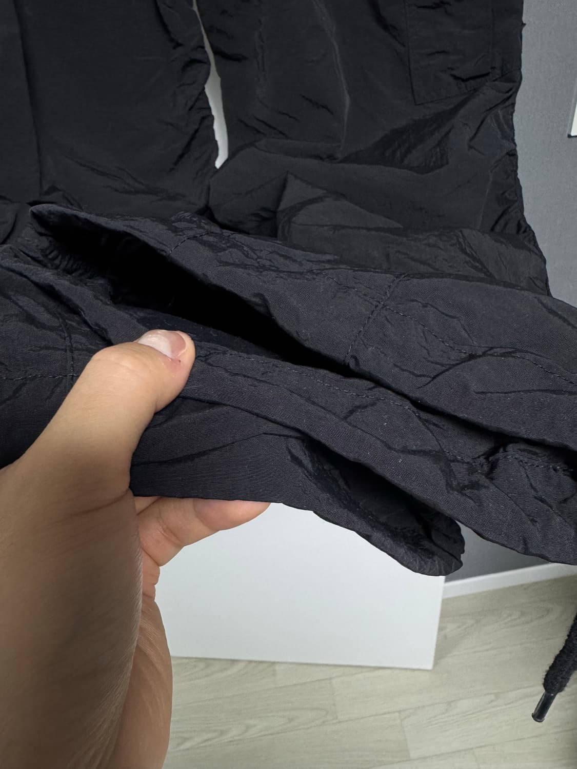 엑스톤즈 XP127 셔링 카고 팬츠 블랙 S 상품이미지5