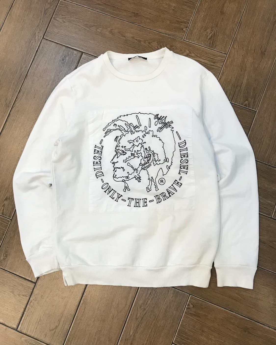 Diesel Logo White Hoodie 상품이미지5