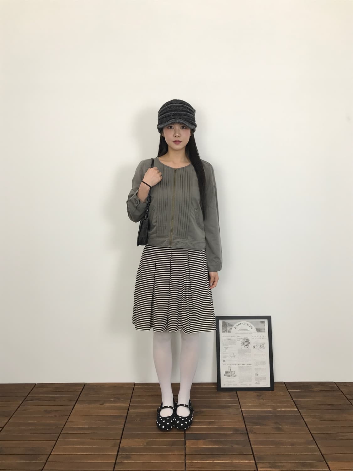 Jpn Pintuck Pleated Zip Up Blouse Jacket 상품이미지1