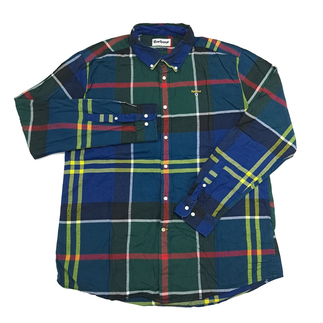 CN676 XL 바버 클래식 블랙워치 타탄체크 플란넬 긴팔 셔츠 남방 상품이미지2