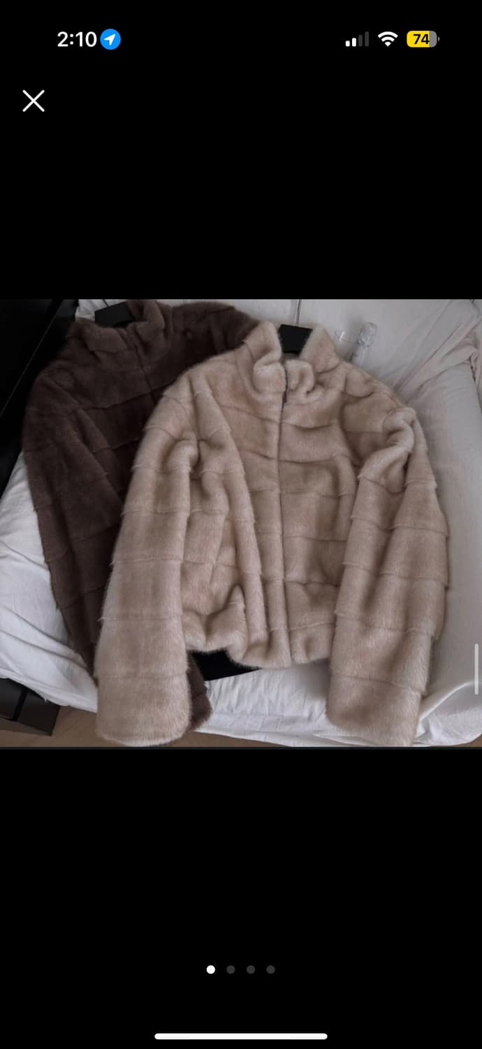 벨로라 프리미엄 밍크터치 하이넥 퍼자켓 (샴페인 베이지) 상품이미지1