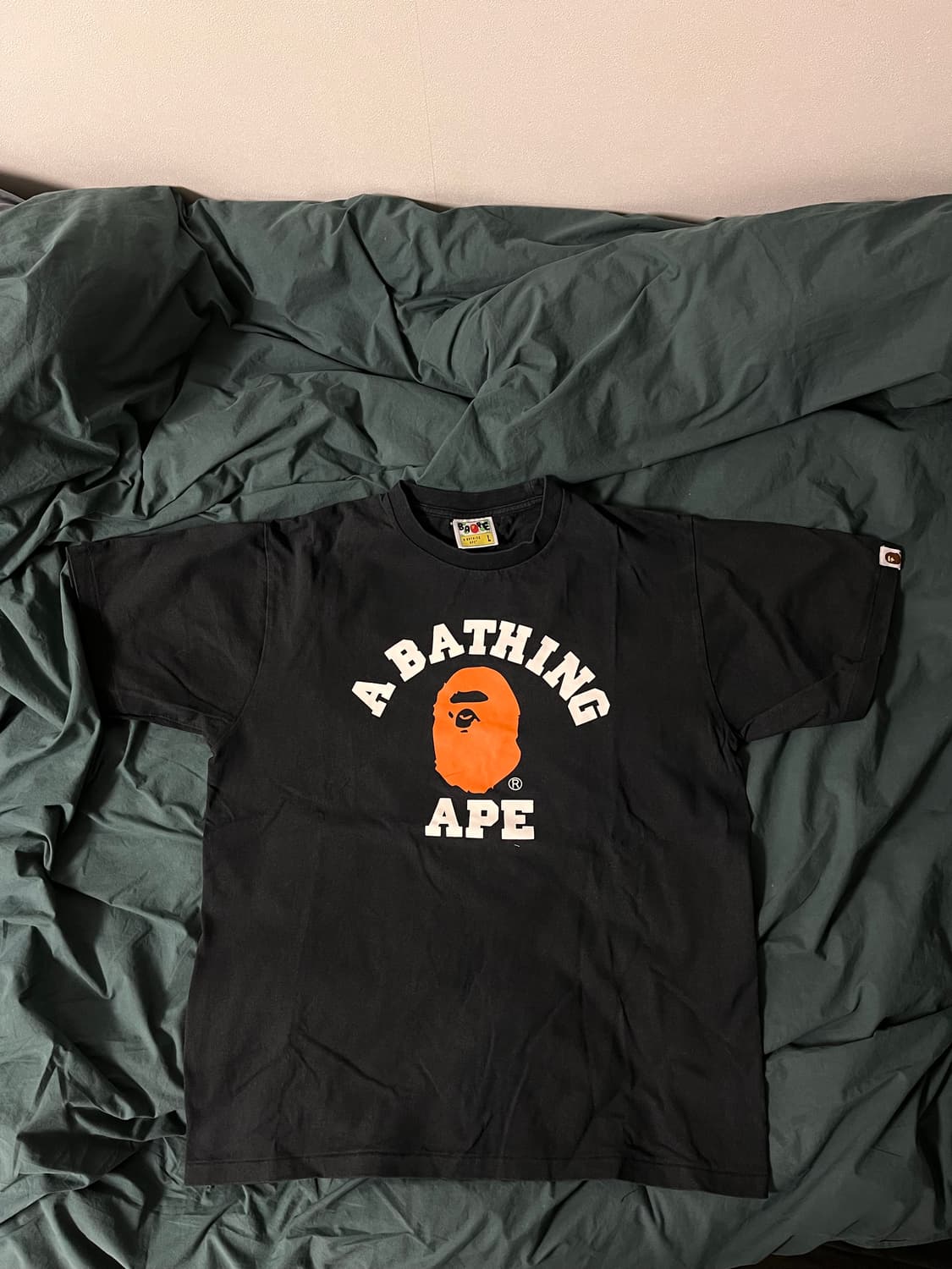 베이프 a bathing ape 오렌지 반팔 [L] 상품이미지1