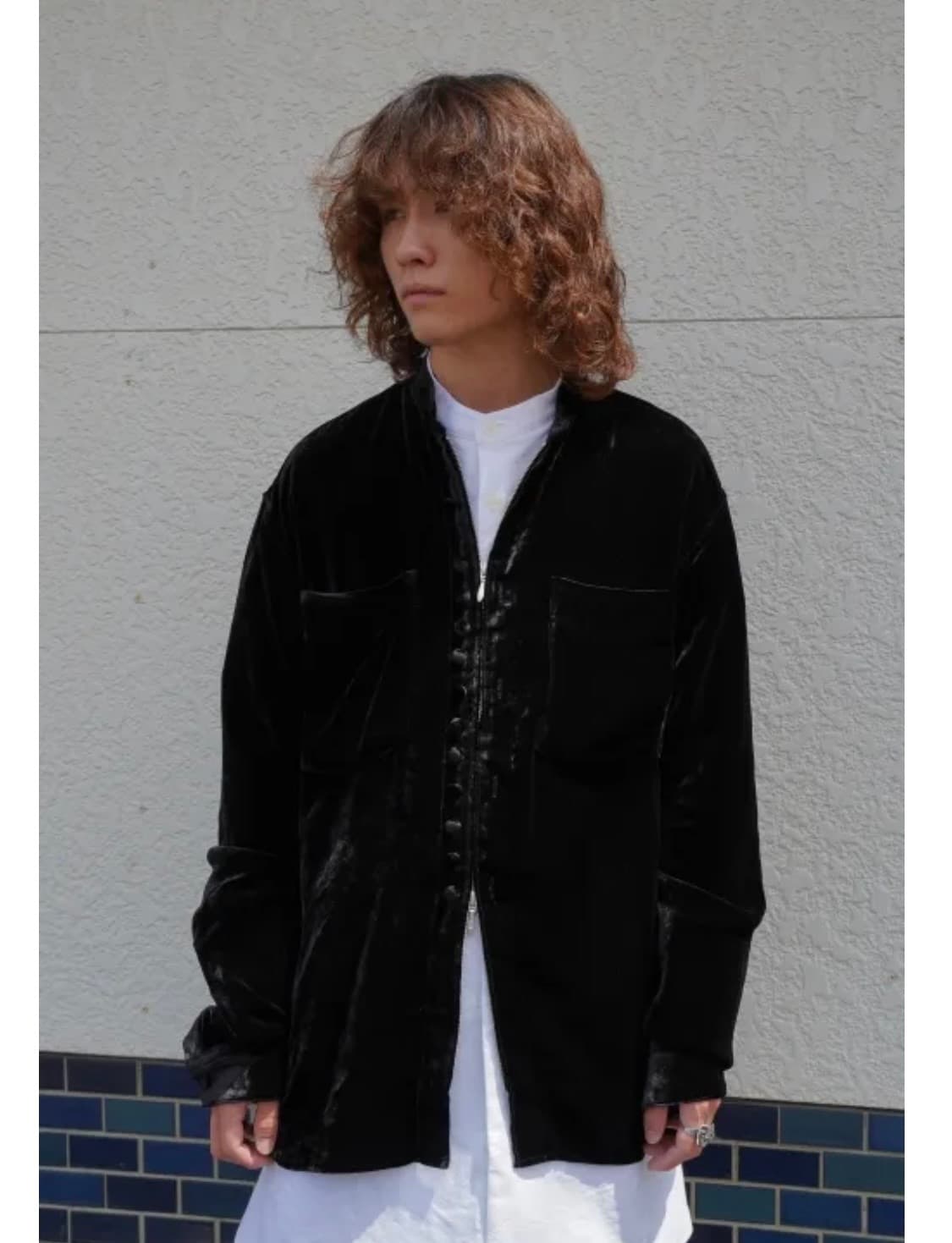 마수MASU 벨벳 집업 셔츠 상품이미지4