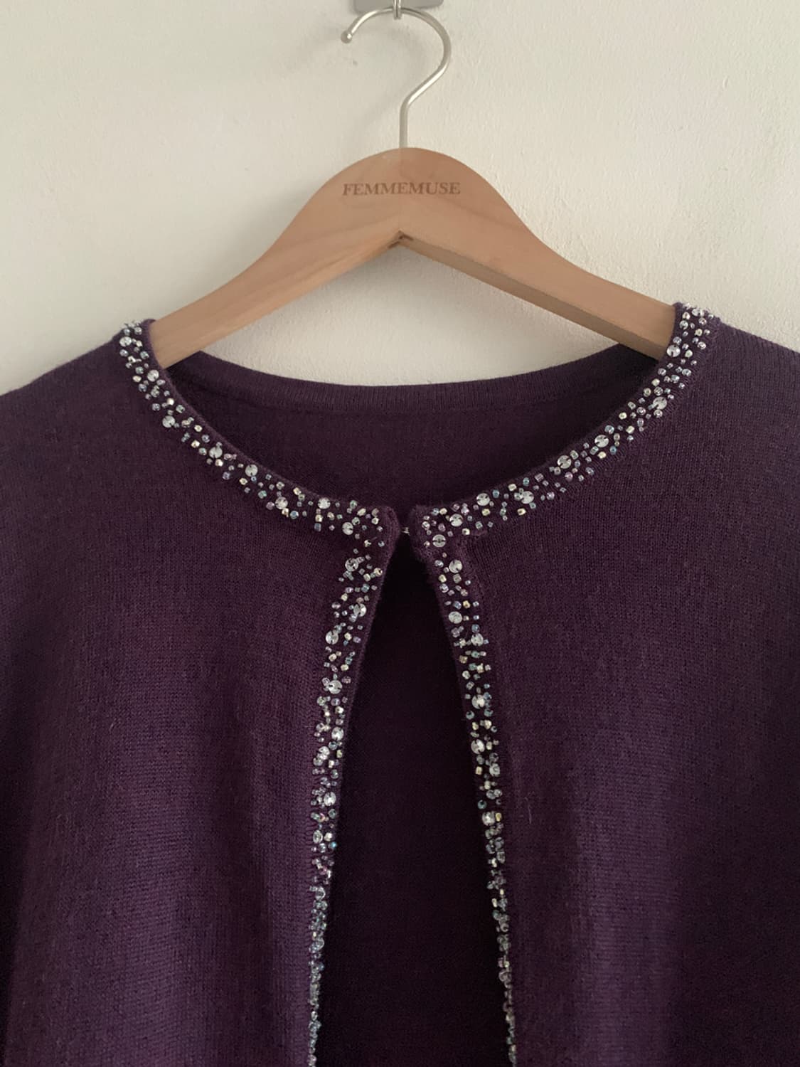 Beads Neck Buckle Cardigan 상품이미지3