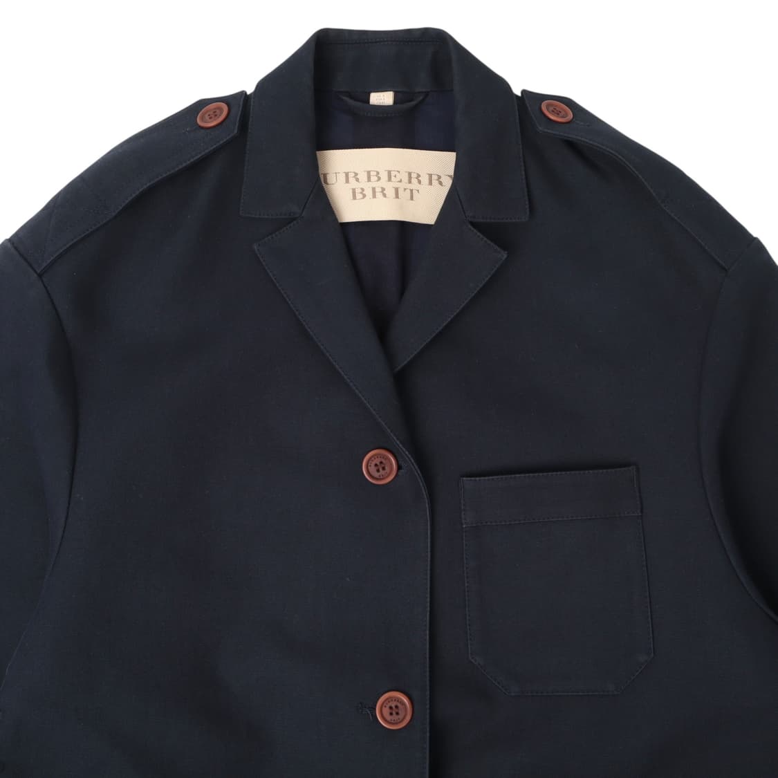 버버리 네이비 캐스버리 하드코튼 싱글 코트 상품이미지2