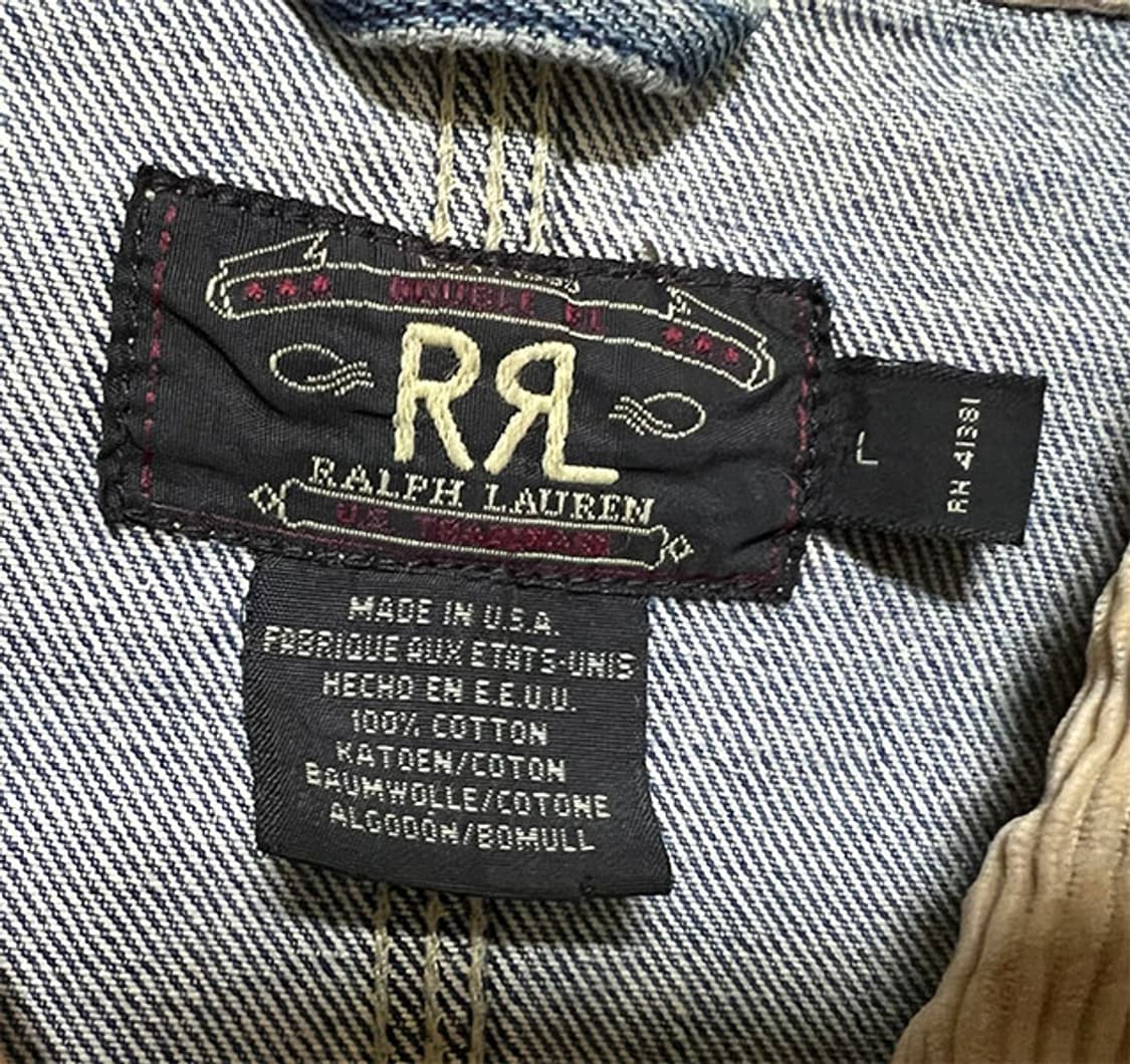 RRL 더블알엘 코듀로이 데님자켓 USA 춘추 XL 105 상품이미지3