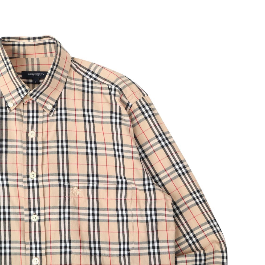 버버리 베이지 노바체크 로고 셔츠 상품이미지3