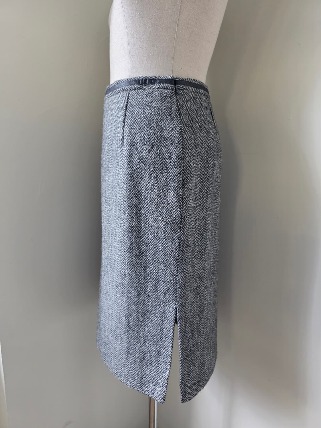 해리스트위드 헤링본 스커트 상품이미지2