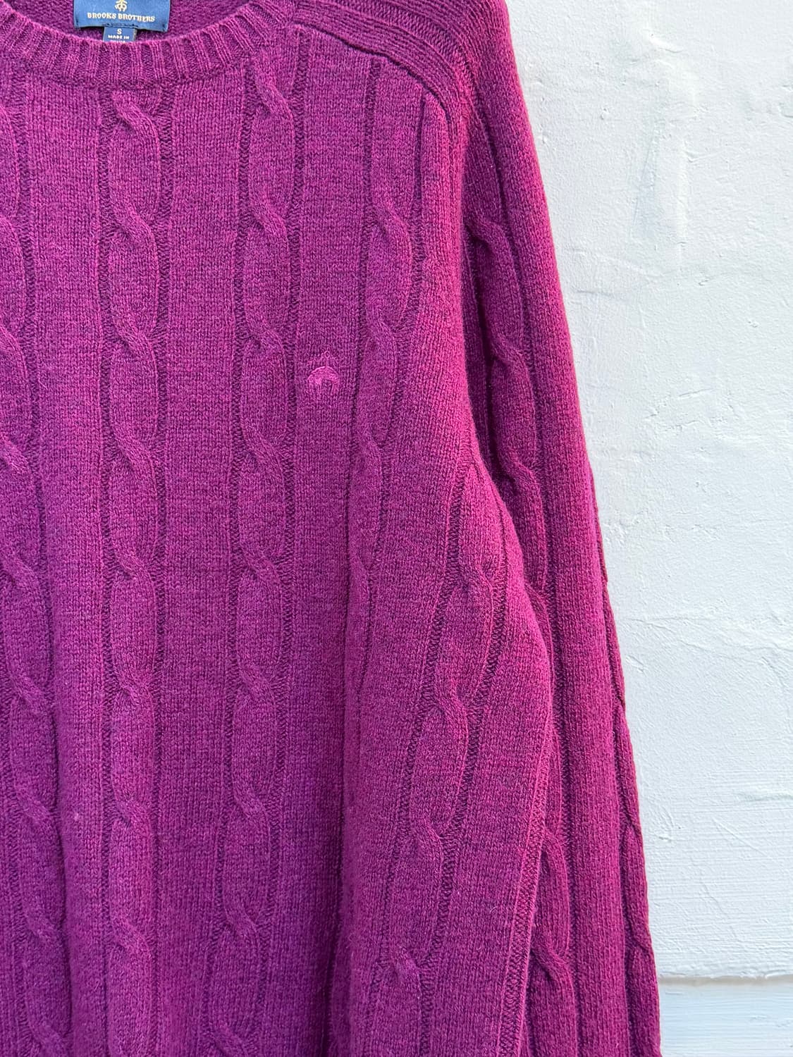 Brooks Brothers 울 니트 스웨터 퍼플 S 상품이미지3