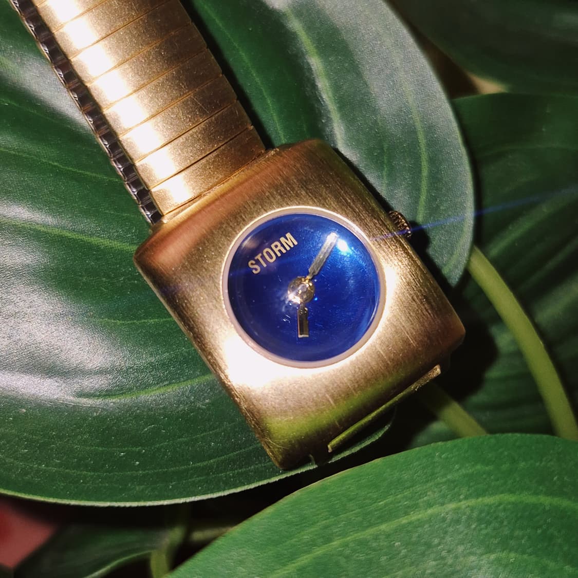 90s 영국 스톰 아쿠아 스퀘어 반구 팔찌 시계 상품이미지7