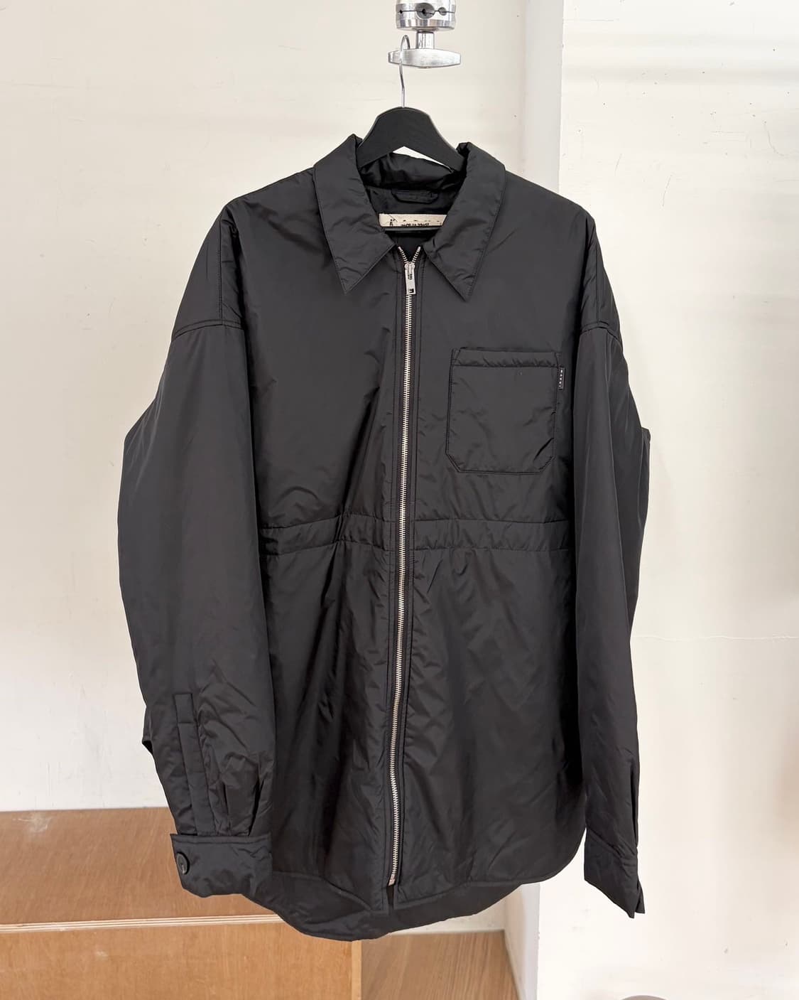 마르니 블랙 지퍼업 프론트 포켓 나일론 셔츠 자켓 상품이미지1