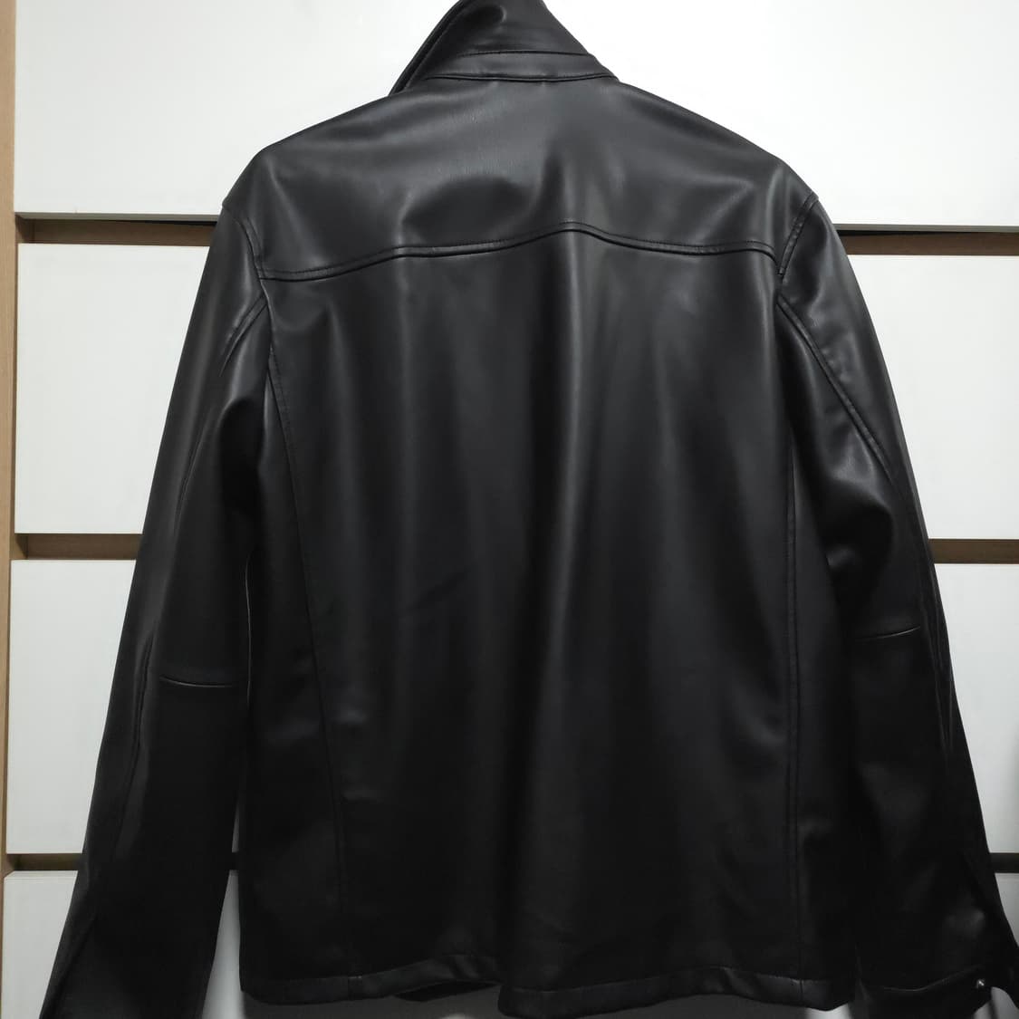 (특A급)자라 블랙 레더 자켓 M 100 상품이미지8