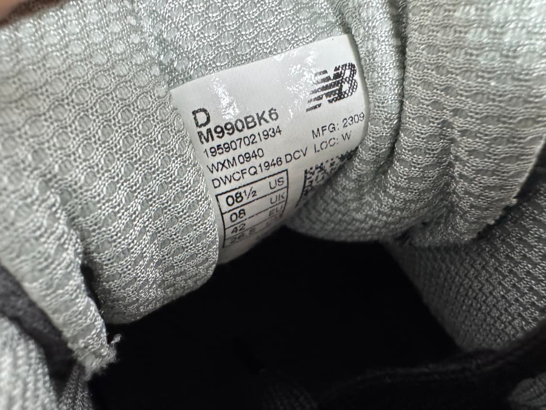 뉴발란스 990v6 블랙 265 Made in USA 상품이미지4