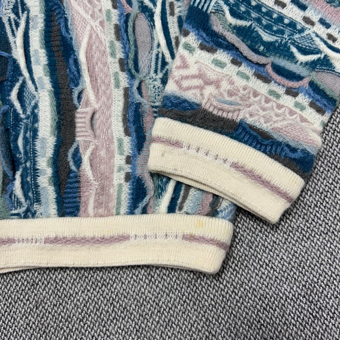 쿠지 빈티지 카라 케이블니트(S) 상품이미지4