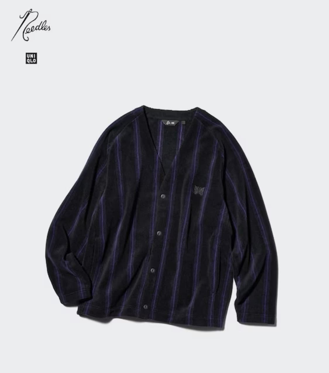 유니클로 니들스 플리스 오버사이즈 가디건 블랙 상품이미지1