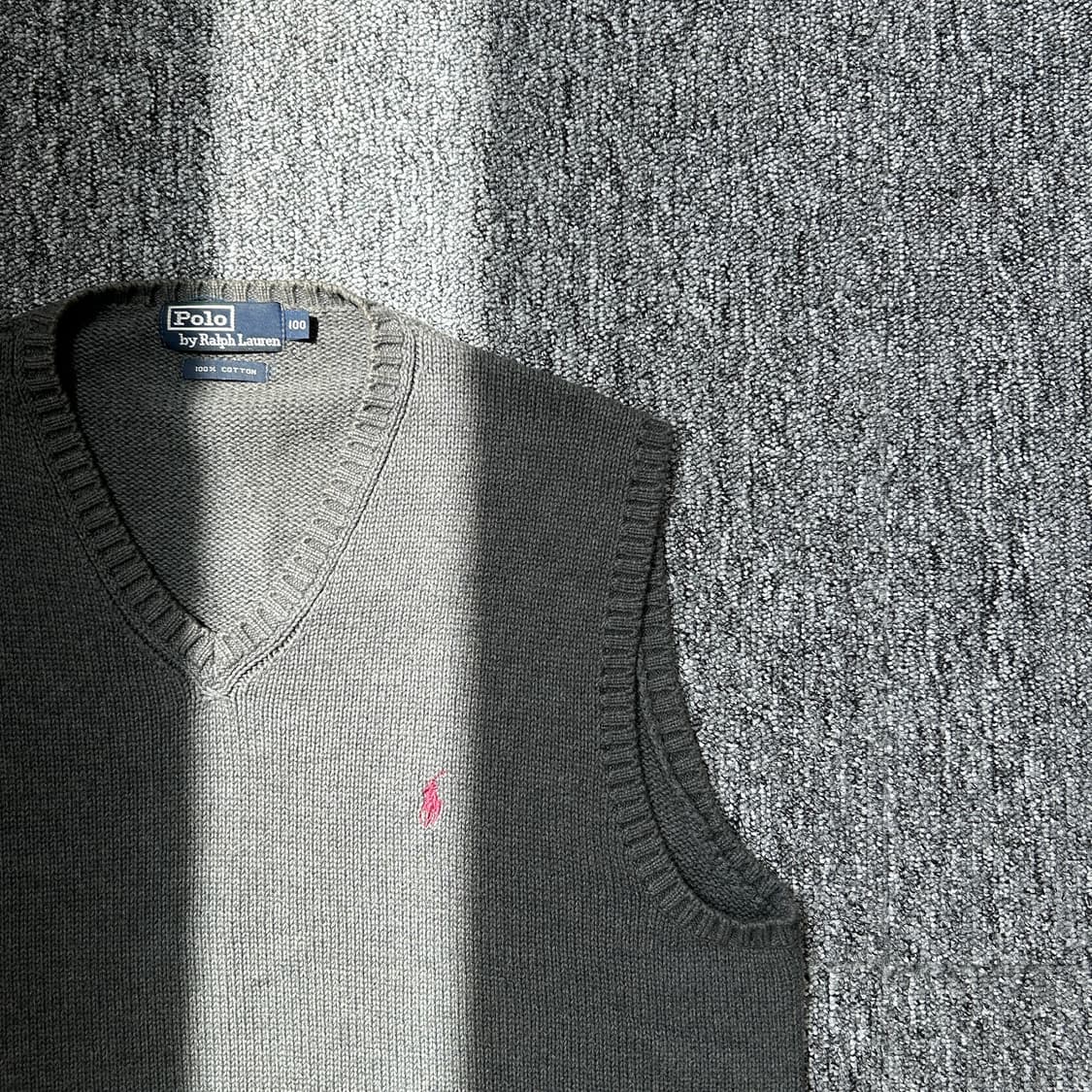 폴로 랄프로렌 차콜 니트 베스트 상품이미지2