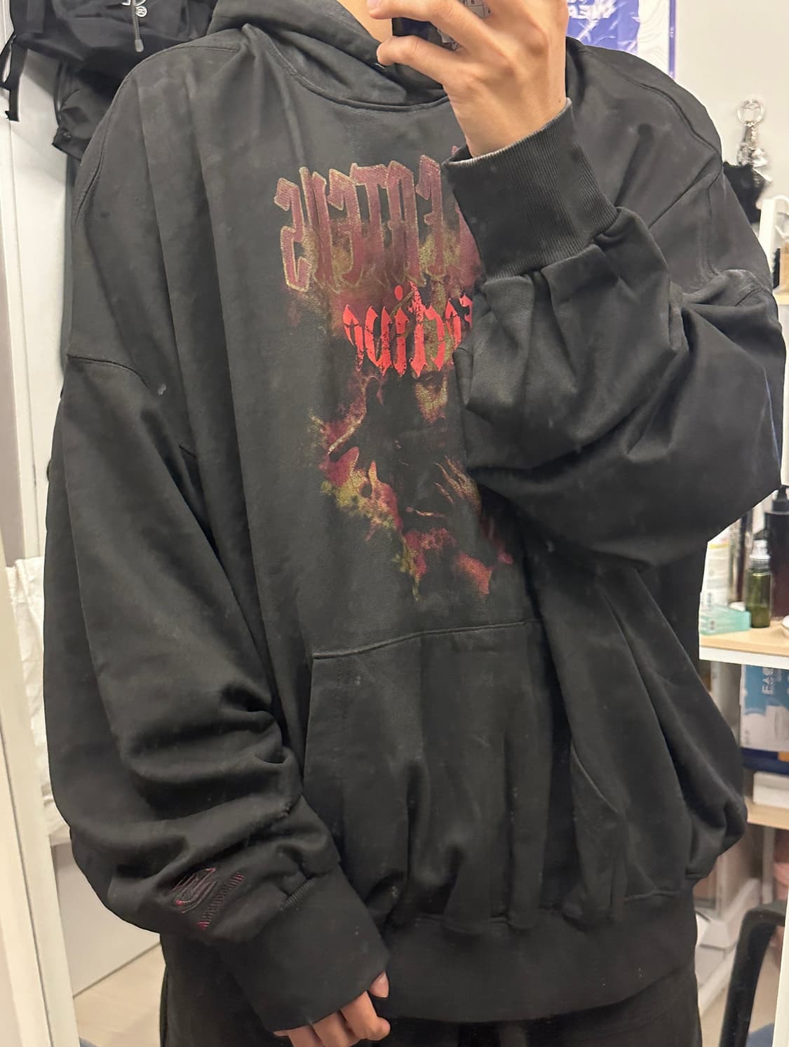 성수한정)) 언더마이카 데스이터스 후드 상품이미지1