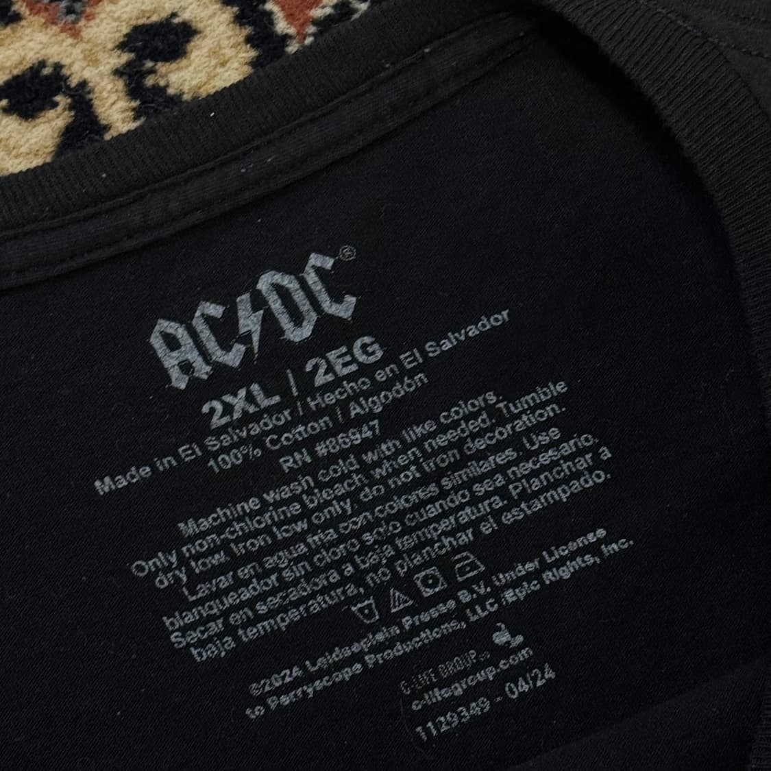 ACDC 1980-1981 월드 투어 티셔츠 (2XL) 상품이미지4