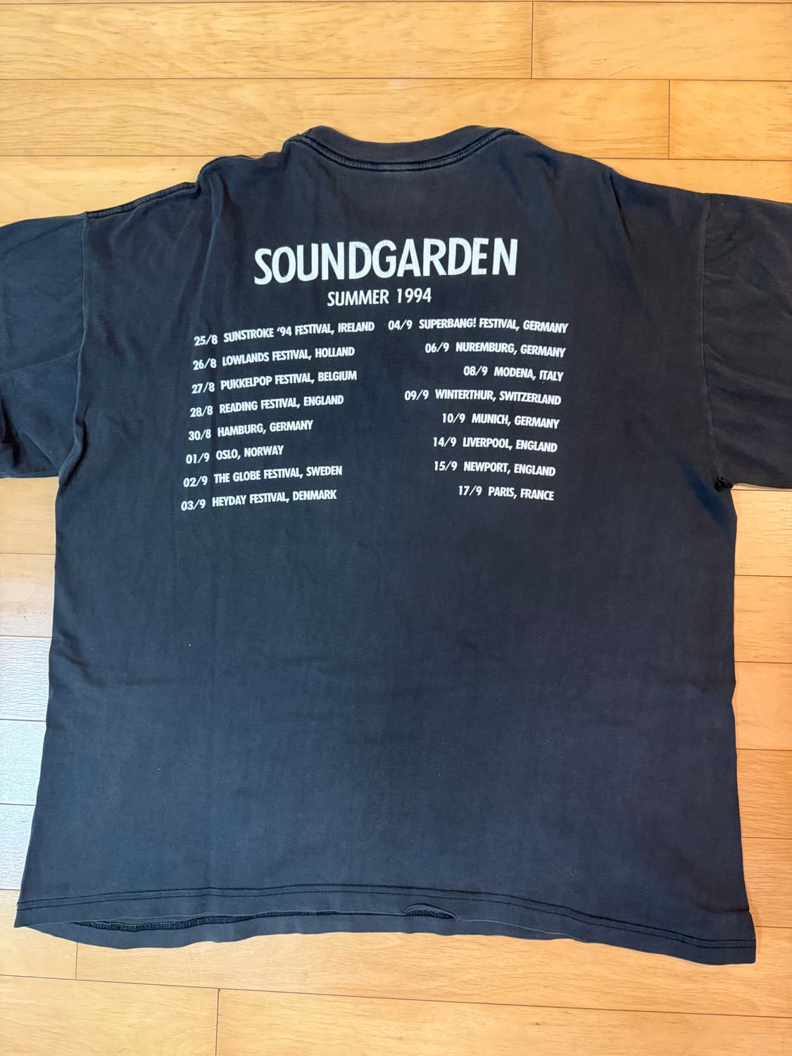 1994 사운드가든 Superunknown Euro Tour 티셔츠 XL 상품이미지7