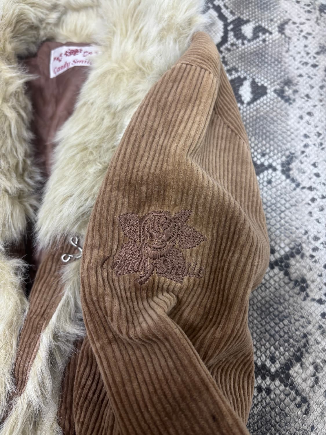 Pinterest Mood Fur Trimming Brown Jacket 상품이미지7