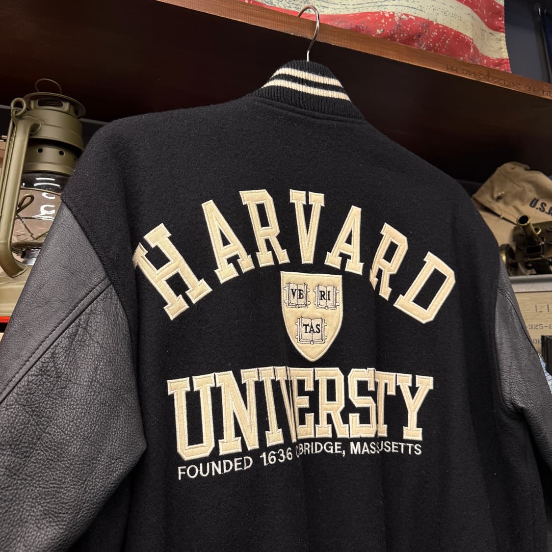 90s 하버드 오리지널 빅 엠브로이드 울 바시티 자켓 N852   상품이미지5