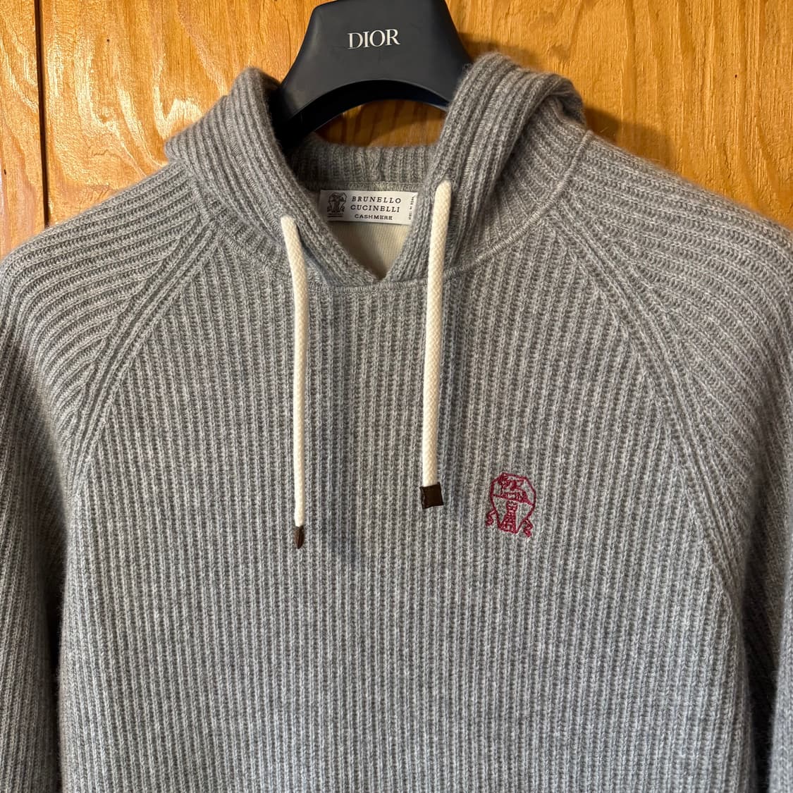 브루넬로 쿠치넬리 24 f/w 리브드 캐시미어 후드  상품이미지3