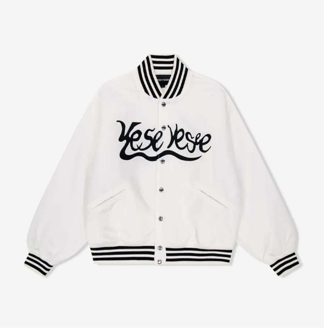 예스아이씨 스타디움 자켓 바시티 화이트 상품이미지1