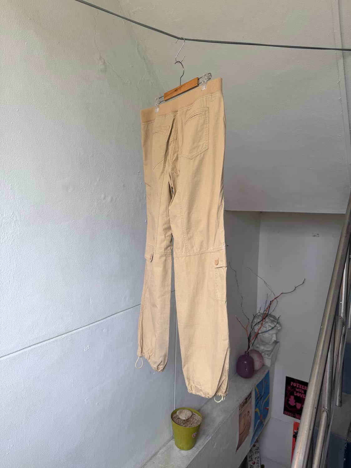 MLB 코튼 100% 카고 스트링 새깅 팬츠 상품이미지7