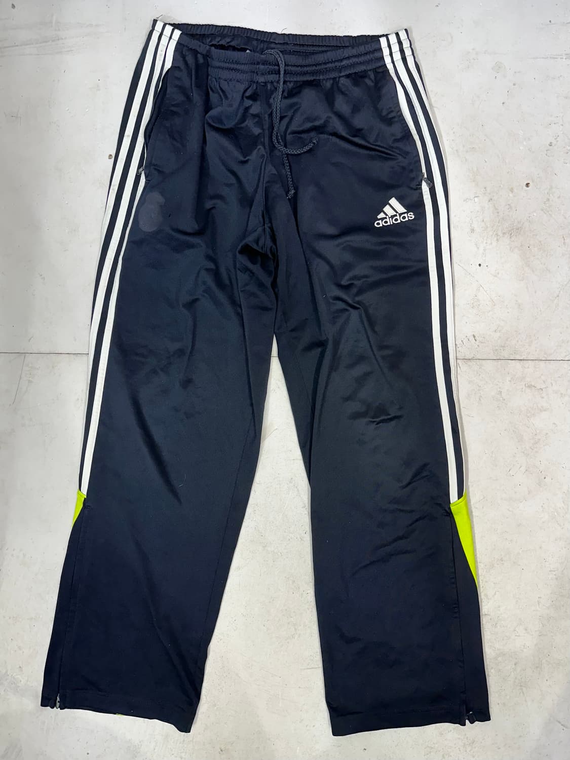 아디다스 블랙 와이드 화이트 삼선 트레이닝 팬츠 추리닝 바지 XL 상품이미지4