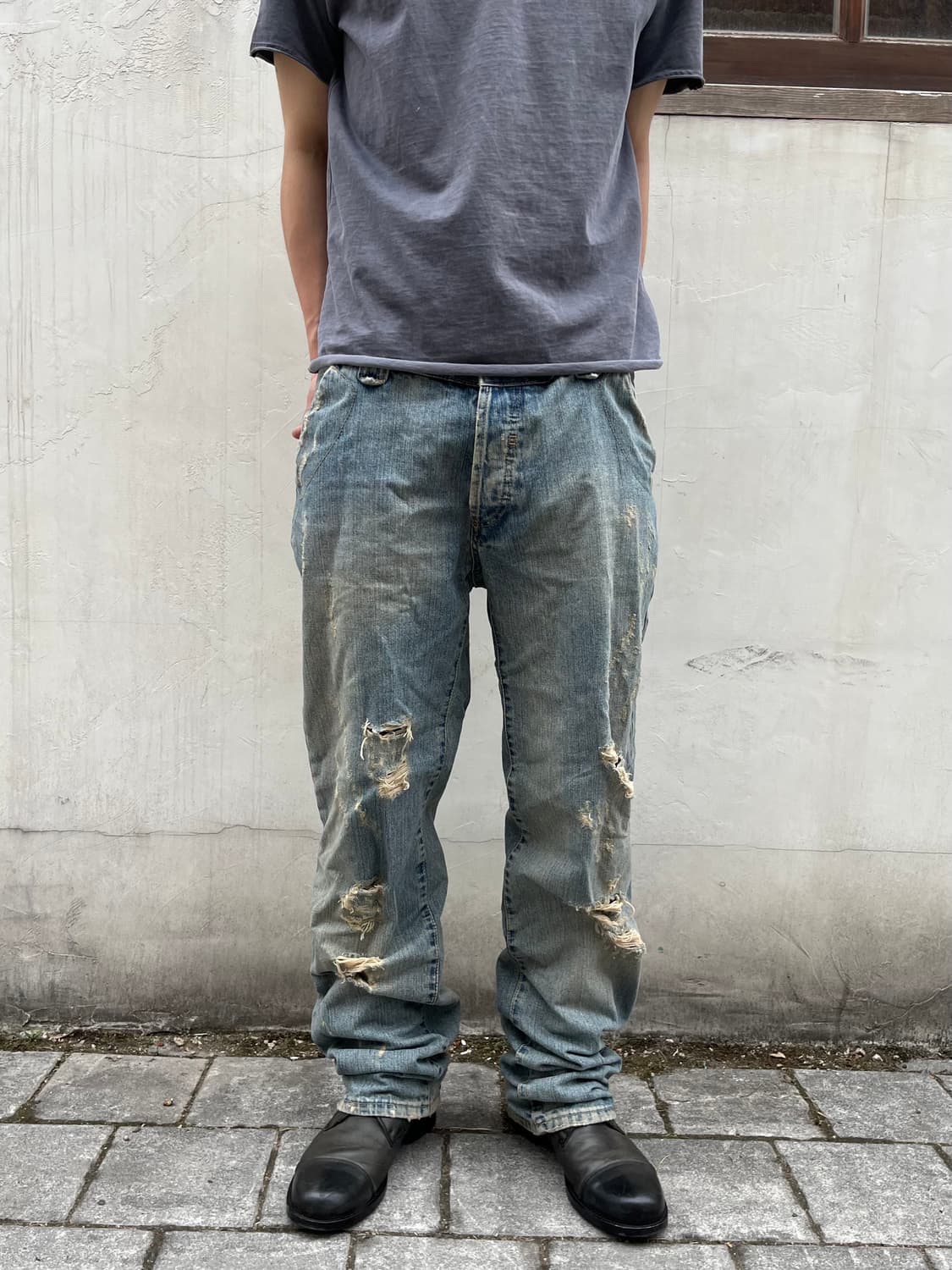 돌체앤가바나 00s 디스트로이드 데님팬츠 상품이미지2