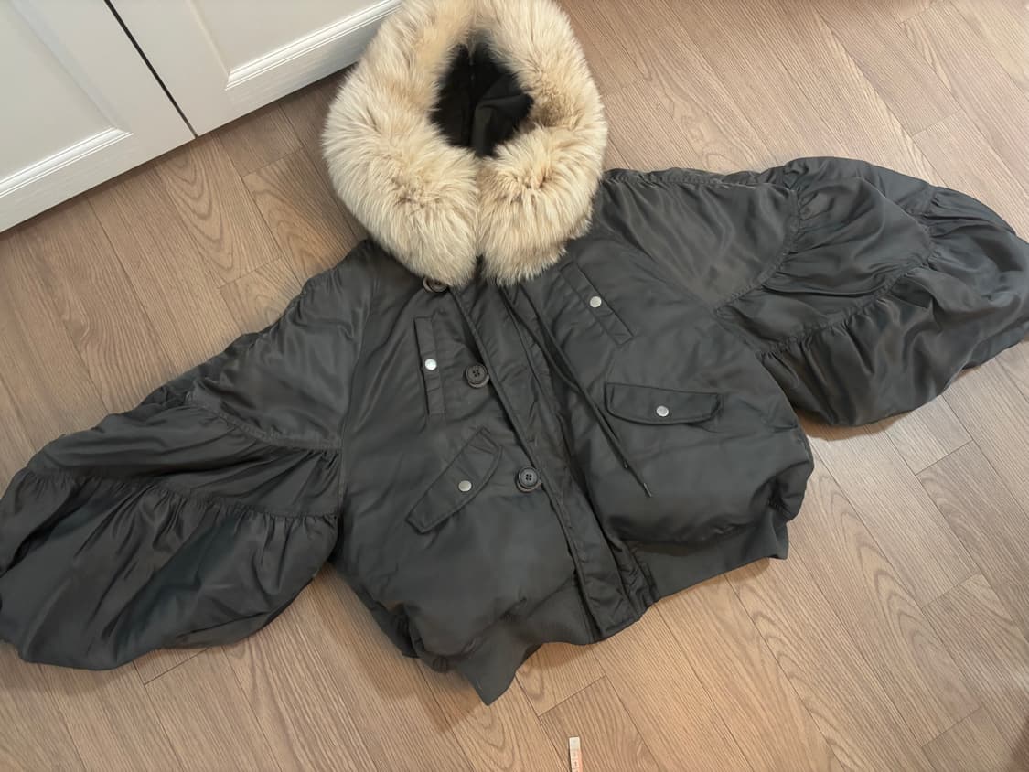 새상품급 디자이너브랜드 폭스퍼 다운야상형패딩 프리 갸루 상품이미지3