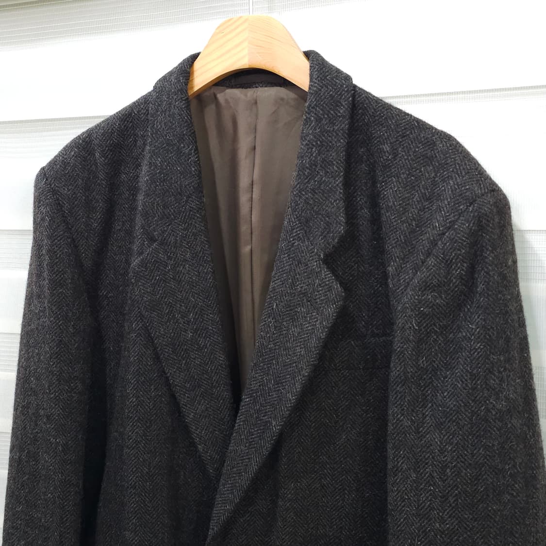 JAPAN 빈티지 헤링본울 2버튼 블레이져 자켓- M 상품이미지2