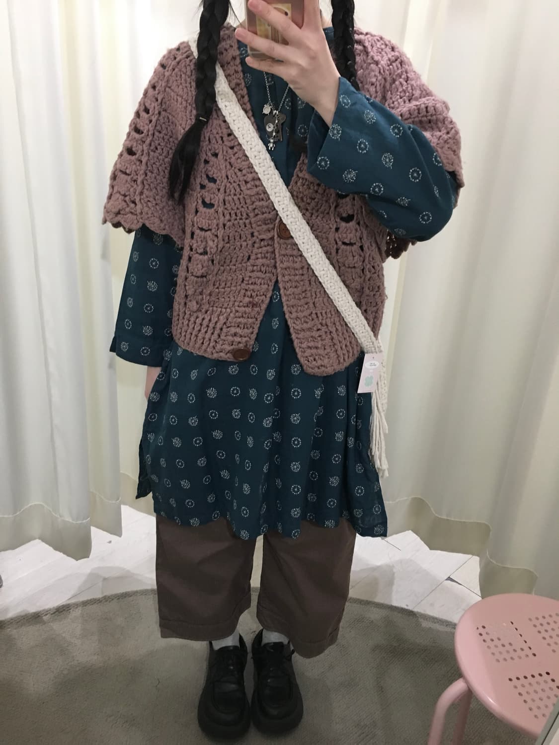 모리 레아어드 크로쉐 가디건 상품이미지5