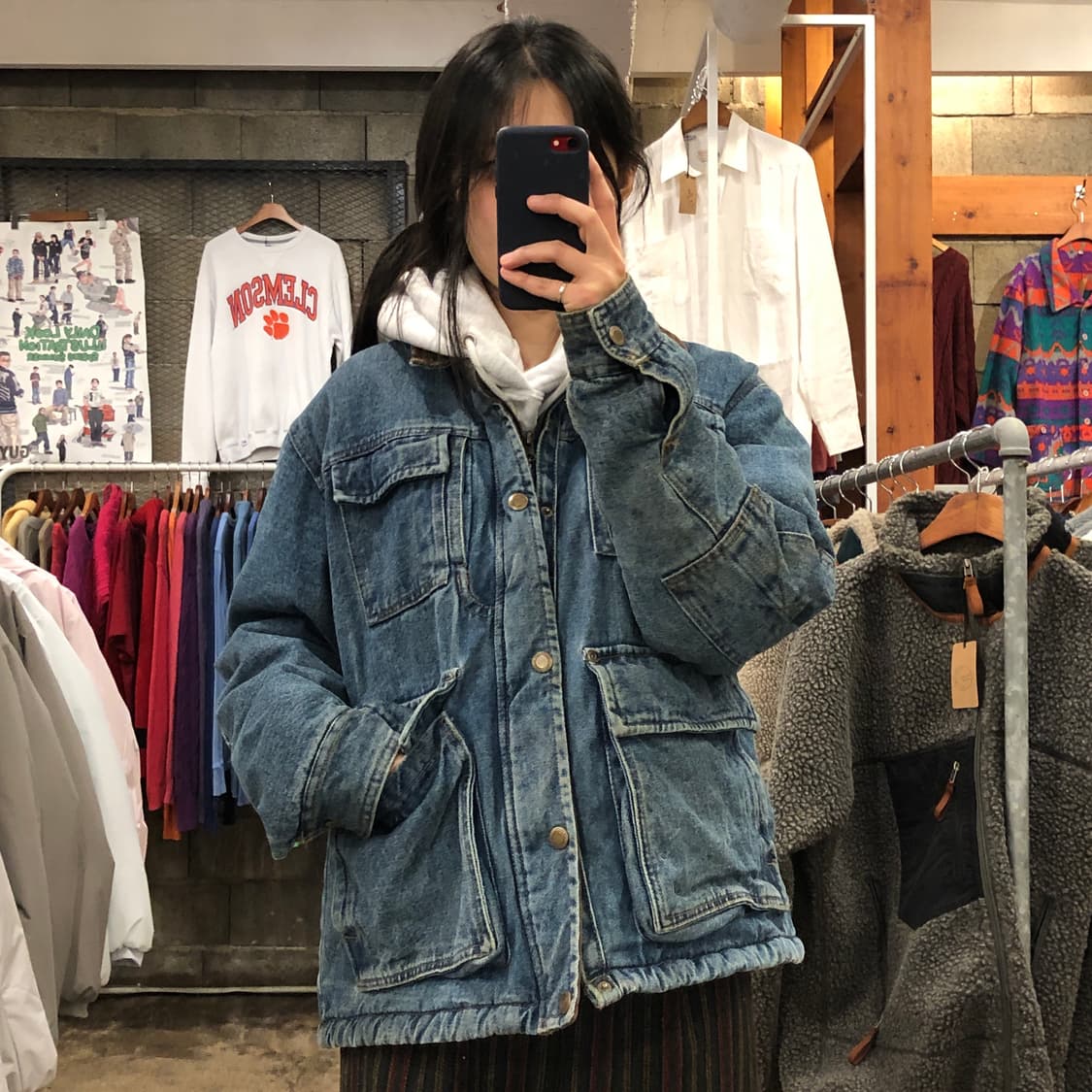 쉐르파 데님 트럭커 자켓 상품이미지2