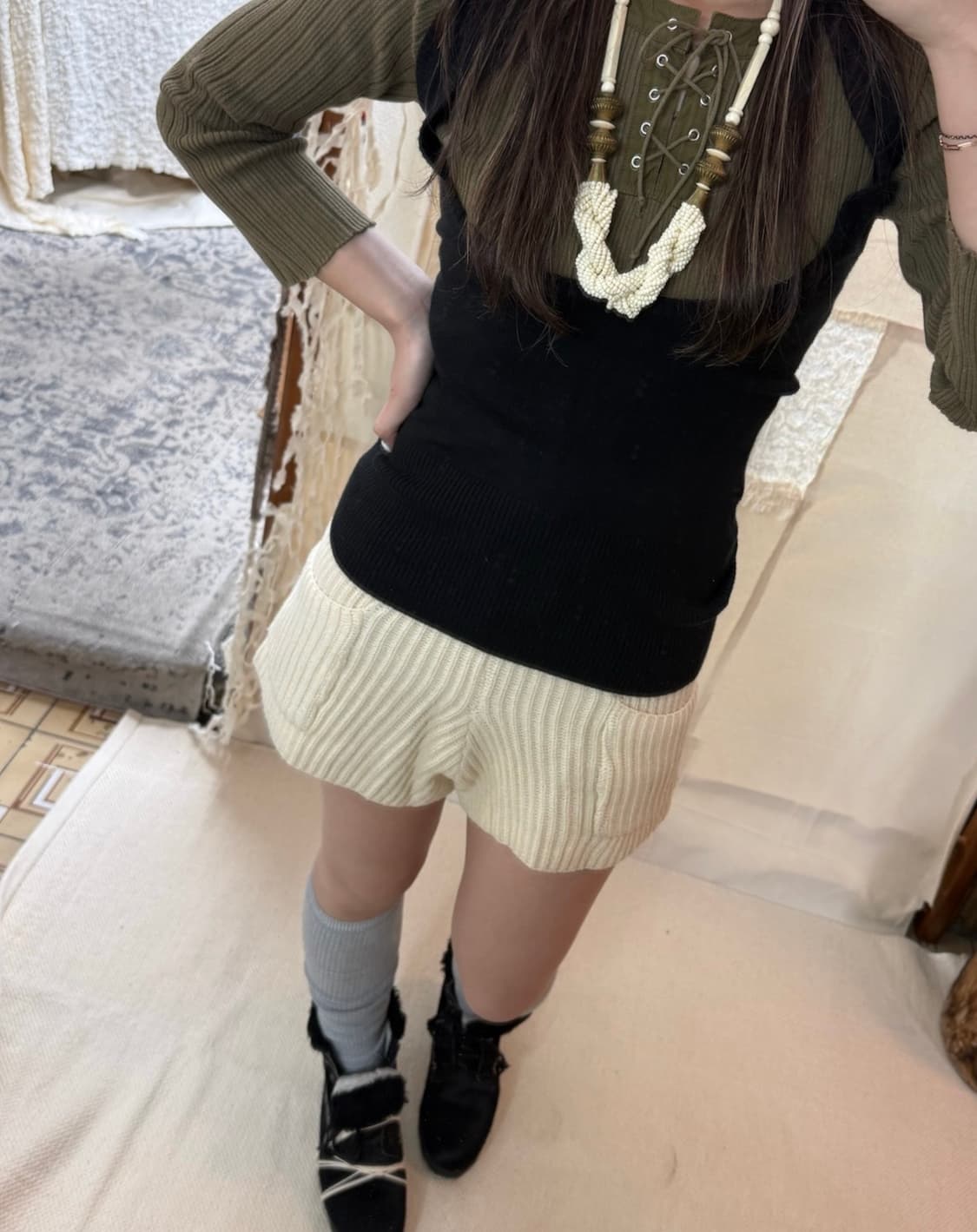 as know as pinky knit short pants 상품이미지5