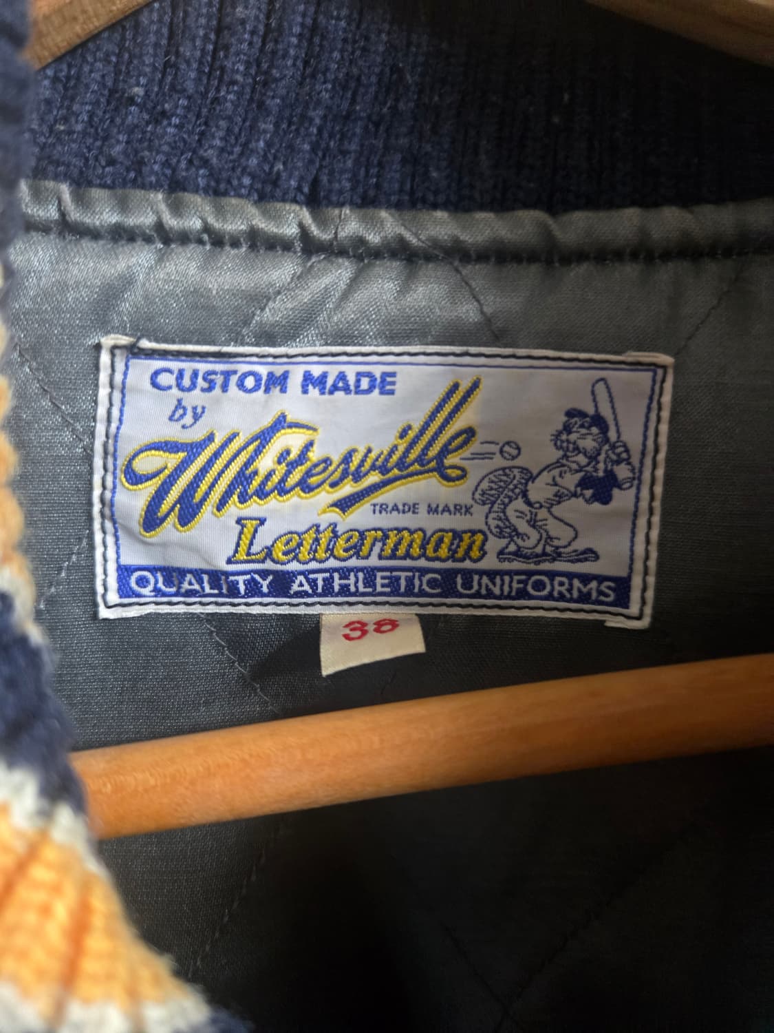 Whitesville 커스텀 풀데코 레터맨 자켓 상품이미지8