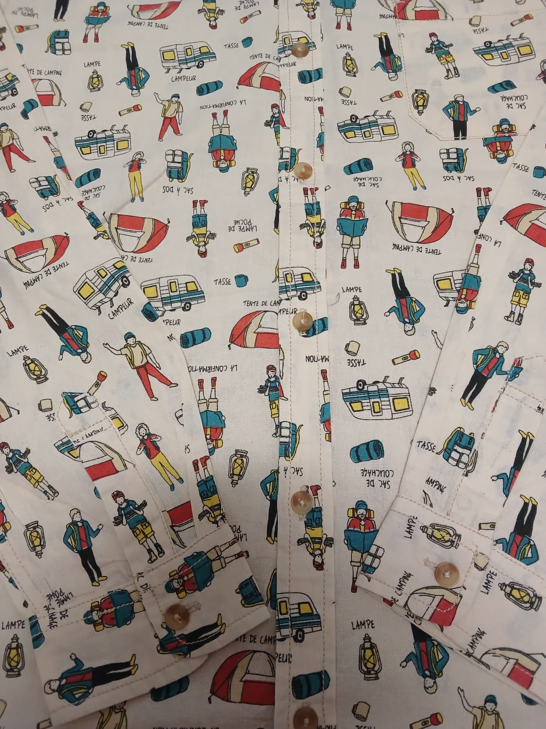 Power to the people 캠핑패턴 셔츠 상품이미지2