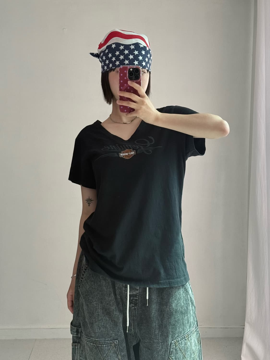 할리데이비슨 브이넥 아리조나 반팔티 상품이미지1