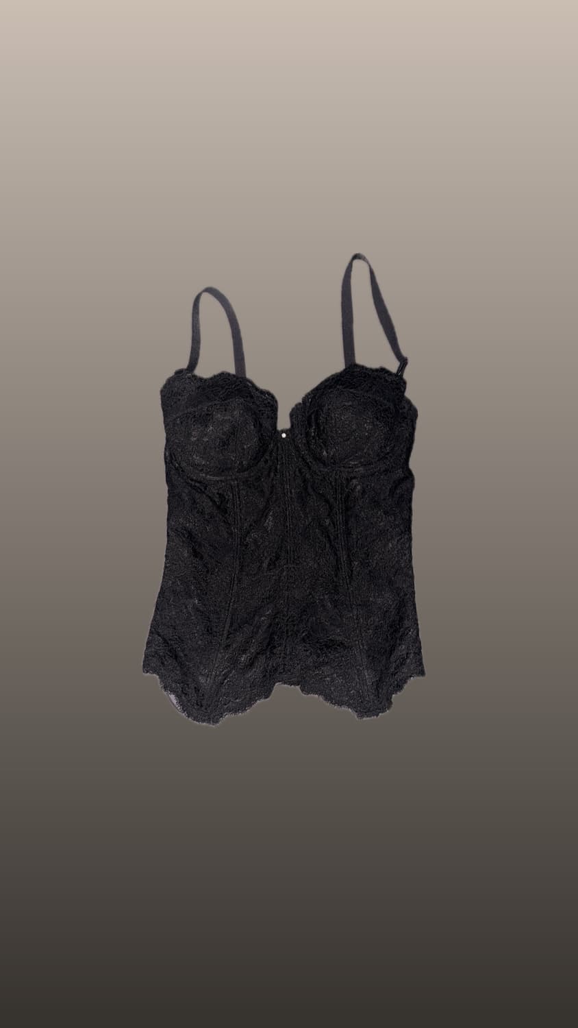 ARTENE 펑크 고스 블랙 레이스 코르셋 상품이미지1