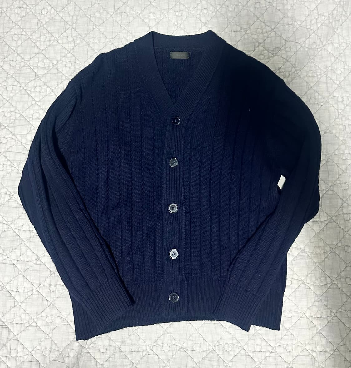 모마디자인 골지 크롭가디건/다크네이비/48 상품이미지2