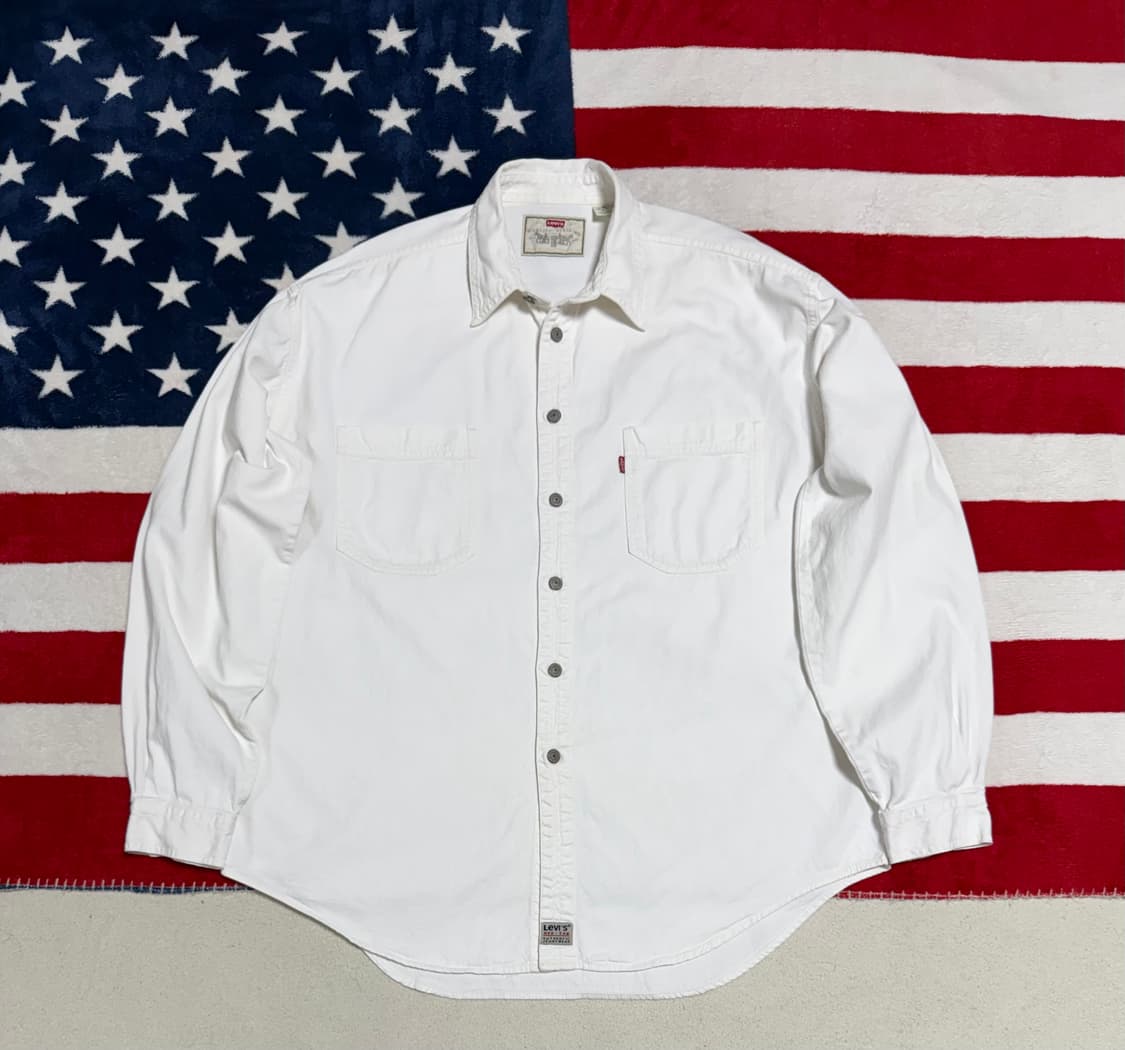 리바이스 아이보리 데님 워크셔츠 Levi’s Work Shirt [XL] 상품이미지1