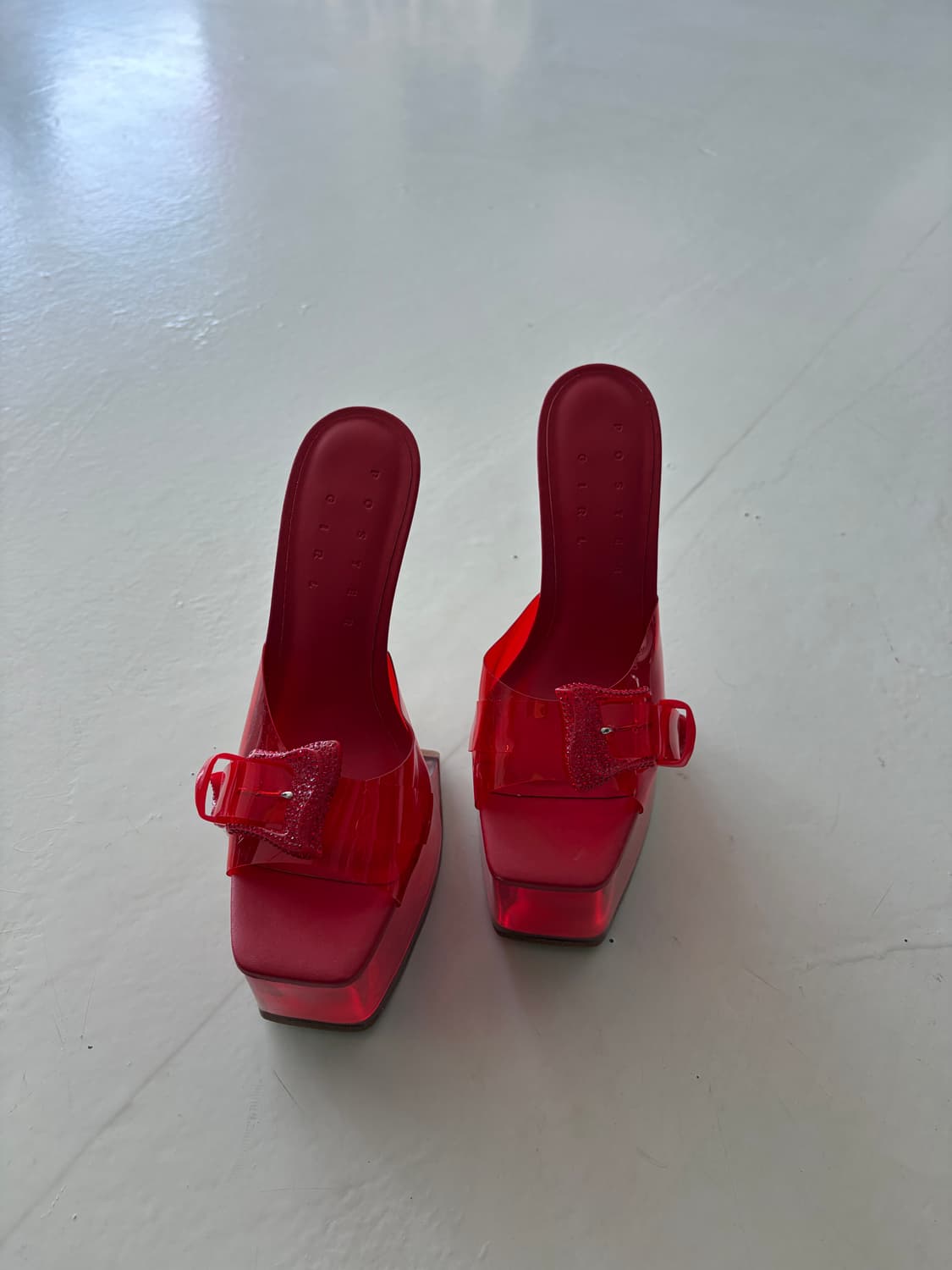 postergirl 클리어 힐 (레드) 상품이미지1