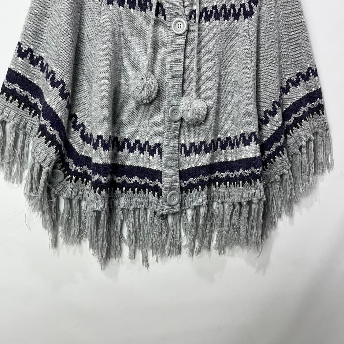 [Clessidra] 빈티지 모리걸 폼폼 후드 케이프 상품이미지4