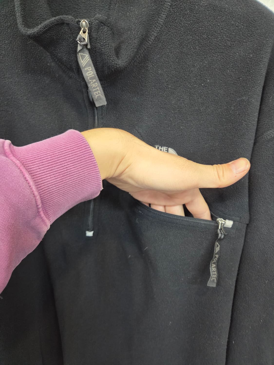 노스페이스 폴라텍 반집업 플리스 긴팔 L 루즈핏  상품이미지5