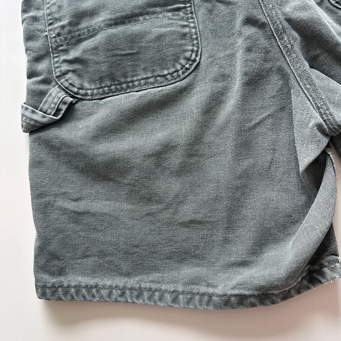 90s 칼하트 모스그린 MADE IN USA 카펜터 워크 반바지 W36 상품이미지6