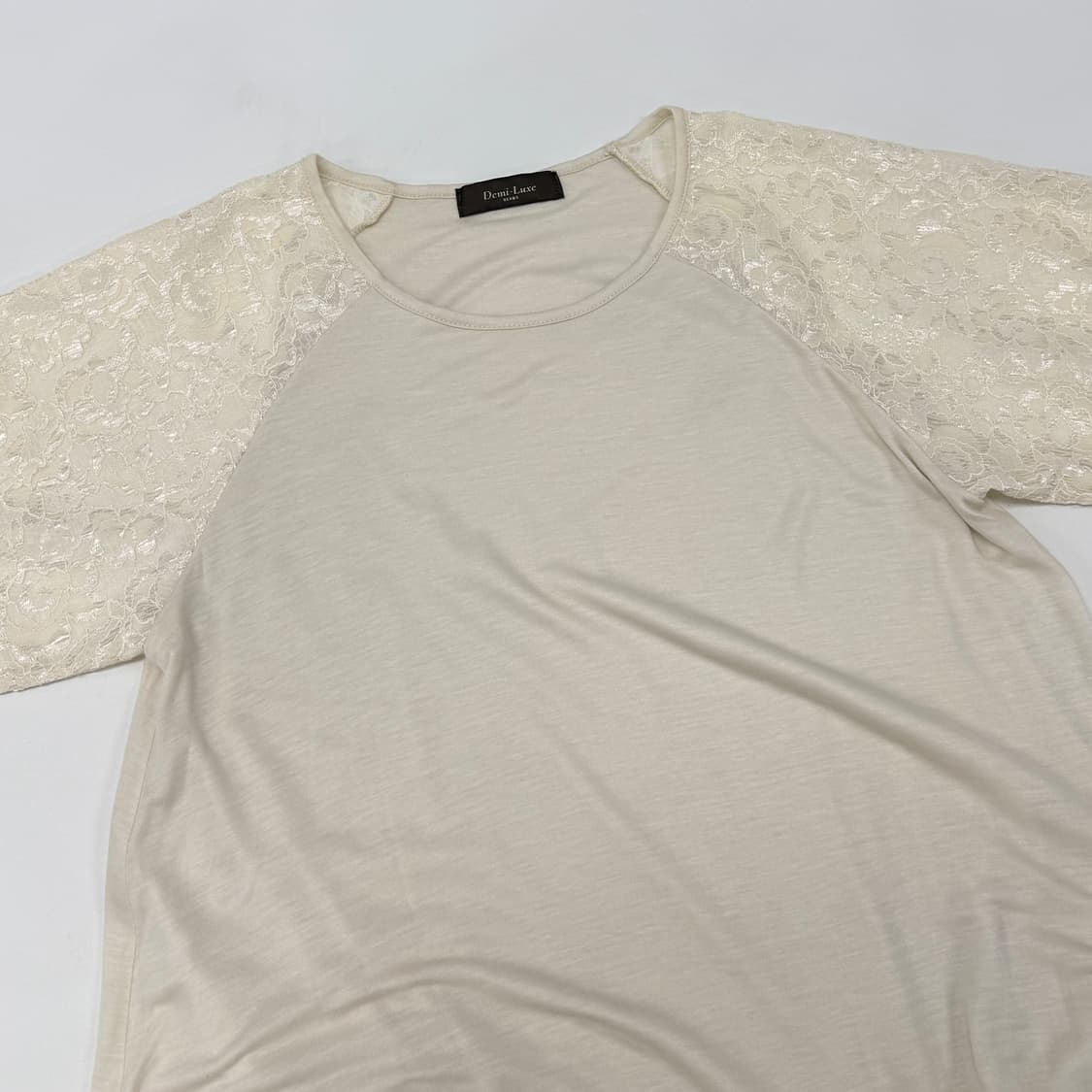 Beams lace panel top 상품이미지4